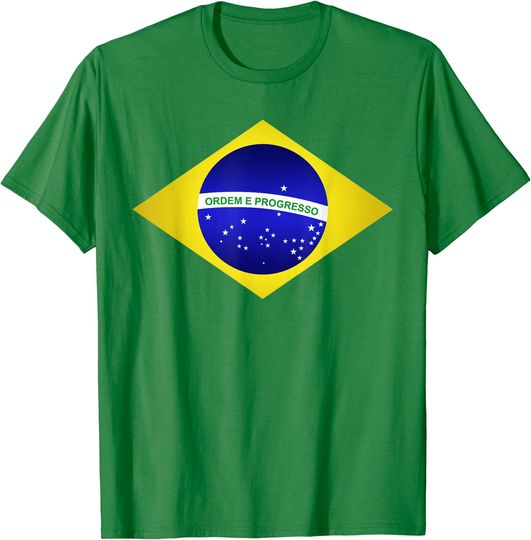 Discover T-shirt com Bandeira de Brasil | Futebol de Brasil