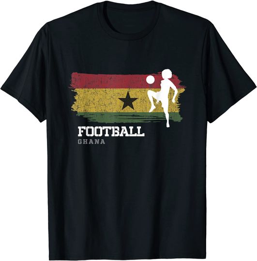 Discover Football Ghana Flag Womens Football Team Soccer Player T-Shirt