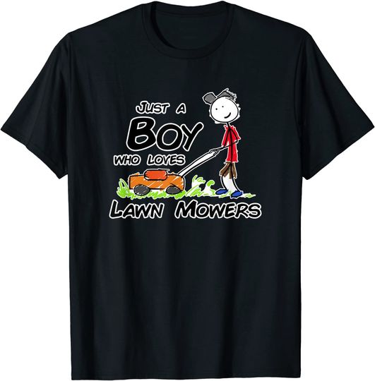 Discover T-Shirt Unissexo Manga Curta Just A Boy Who Loves Lawn Mowers