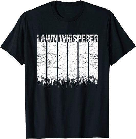 Discover T-Shirt Unissexo Manga Curta Presente Vintage Lawn Whisperer