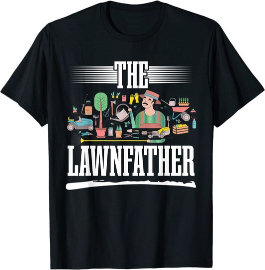 Discover T-Shirt Unissexo Manga Curta Jardineiro The Lawnfather