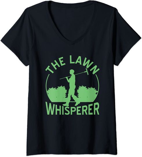 T-shirt de Mulher com Decote Em V Presente para Jardineiro