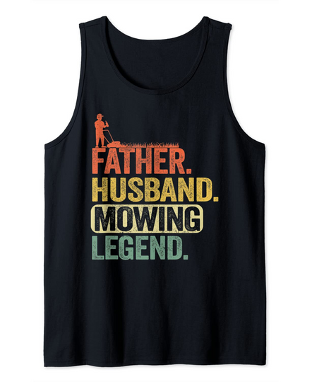 Discover Camisola T-shirt Unissexo sem Mangas Retrô Father Husband Mowing Legend