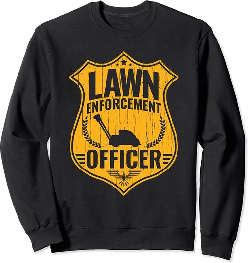 Discover Distintivo Lawn Enforcement Officer Suéter Sweater para Homem e Mulher