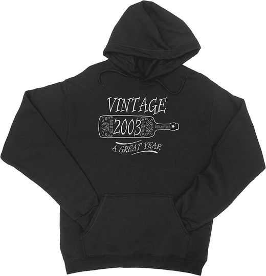 Discover Vintage Um Ótimo Ano 2003 | Hoodie Sweater com Capuz e Fecho-Éclair para Homem e Mulher