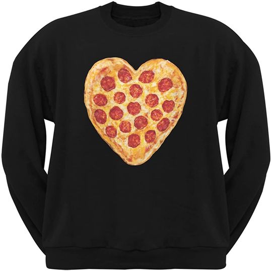 Discover Pizza Em Forma de Coração | Suéter Sweater para Homem e Mulher