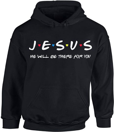 Discover Hoodie Sweatshirt com Capuz e Fecho-Éclair Amor Fé Jesus He Will Be There For You