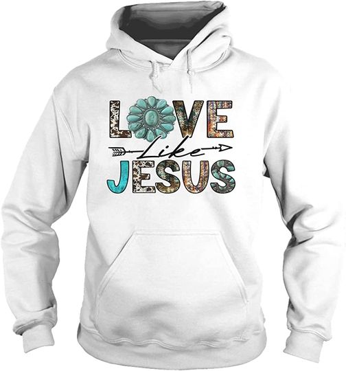 Discover Love Like Jesus | Hoodie Sweatshirt com Capuz e Fecho-Éclair para Homem e Mulher