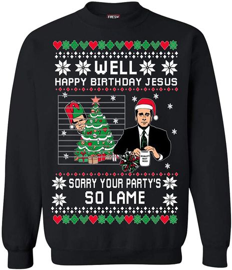 Discover Suéter Sweatshirt para Homem e Mulher Natal Happy Birthday Jesus