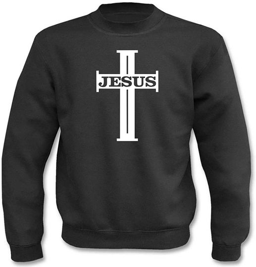 Discover símbolo de Cruz Jesus | Suéter Sweatshirt para Homem e Mulher