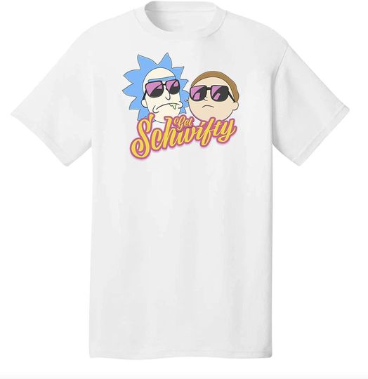 Discover T-Shirt Camisete Manga Curta para Homem e Mulher Rick e Morty com Óculos de Sol