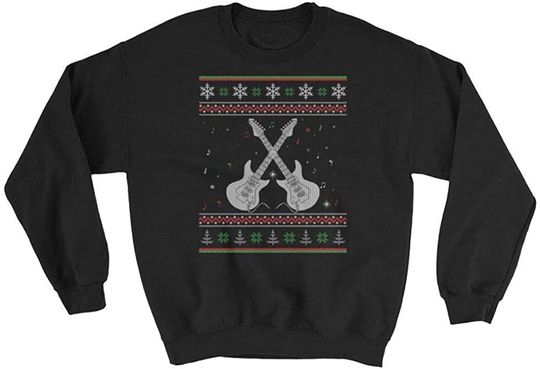 Discover Suéter Sweater para Homem e Mulher Presente de Natal Guitarra