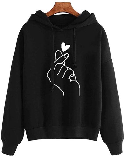Discover Hoodie Sweater com Capuz para Homem e Mulher Mão e Coração