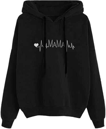 Discover Hoodie Sweater com Capuz para Homem e Mulher Batimentos de Coração Mama