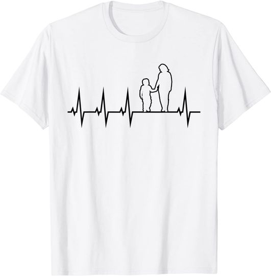 Discover T-shirt Batido do Coração da Mãe e da Criança Batizado do Coração