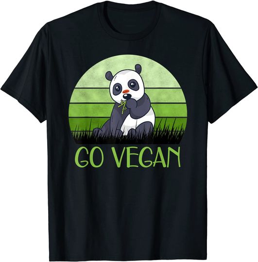 Discover T-shirt para Homem e Mulher Go Vegan Veganese Veganismo Vegetariano