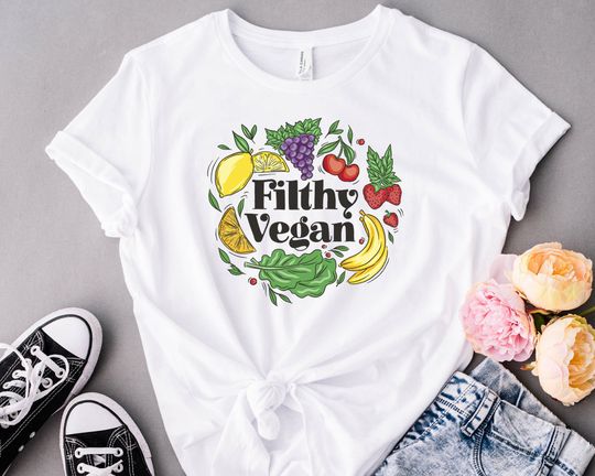 Discover T-shirt Vegan Filthy Vegan Alimentação Saudável