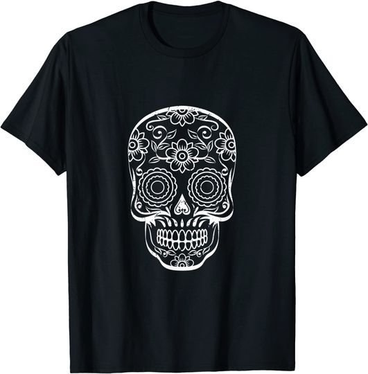 Discover T Shirts Estampadas Crânio de Açúcar | T-Shirt Camiseta Manga Curta para Homem e Mulher