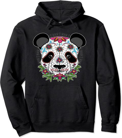 Discover Hoodie Sweater com Capuz para Homem e Mulher Dia dos Mortos Sugar Skull Panda