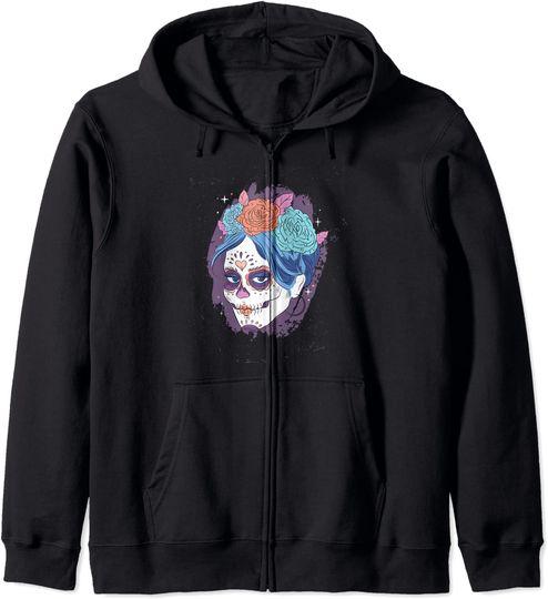 Discover Senhora dos Mortos | Hoodie Sweater com Capuz e Fecho-Éclair para Homem e Mulher