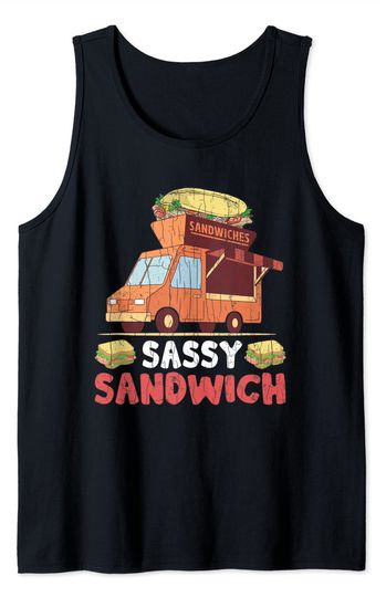 Discover Sassy Sandwich Camisola sem Mangas | Tank Top | Dia do Sanduíche
