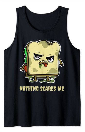 Discover Halloween Zombie Sandwich Nothing Scares Me Camisola sem Mangas