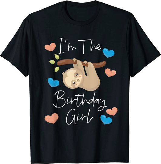 T-shirt Camiseta Unissexo Manga Curta Preguiça Presente de Aniversário para Menina