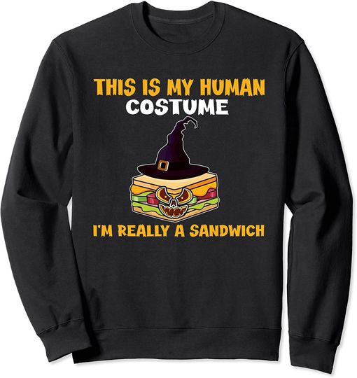 Discover Halloween Sandwich Sanduíche Sweatshirt Halloween