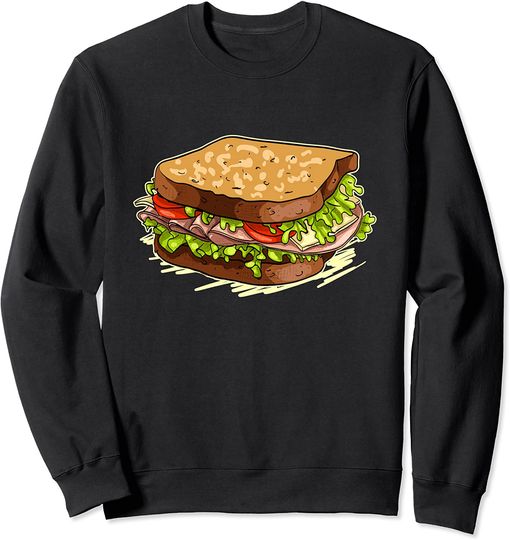 Discover Sweatshirt Unissexo com Estampa de Sandwich | Dia do Sanduíche