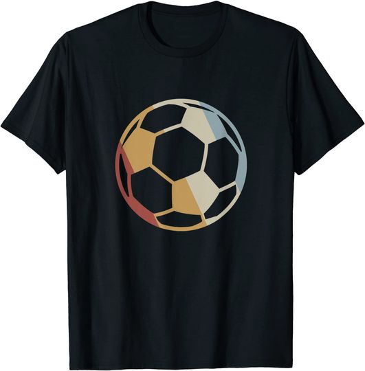 Discover T-shirt Camiseta Unissexo Manga Curta Estilo Retrô Futebol