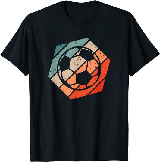 Discover T-shirt Camiseta Unissexo Manga Curta Estilo Retrô Presente Ideal para Amantes de Futebol