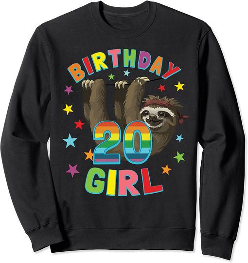 Discover Suéter Sweater para Homem e Mulher Preguiça Feliz Presente de Aniversário de 20 Anos