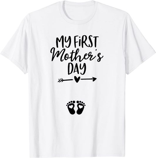 Discover T-Shirt para Mulher Mamãe Para Ser O Meu Primeiro | Dia Da Mãe Gravidez Revelar
