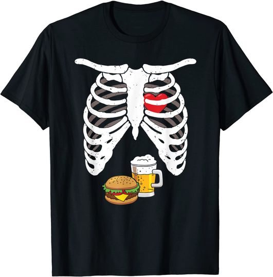 Discover T-shirt de Anúncio De Gravidez Divertido para Pai Esqueleto Grávida