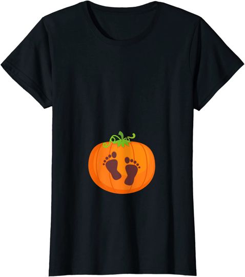 Discover T-shirt para Mulher Abóbora de Gravidez Presente de Halloween