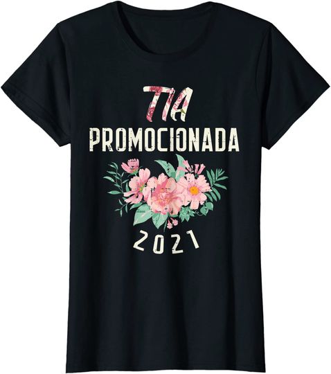Discover T-shirt para Mulher Tia Promocionada 2021 Presente de Futuro Anúncio Gravidez