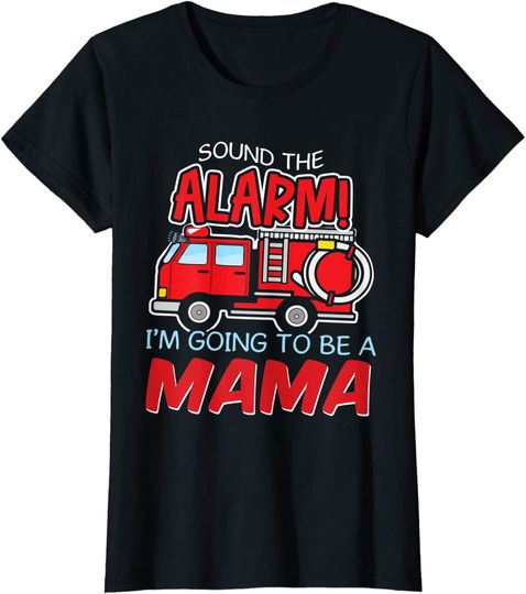 Discover T-shirt para Mulher Alarme Vou Ser Mamá Revelar Gravidez