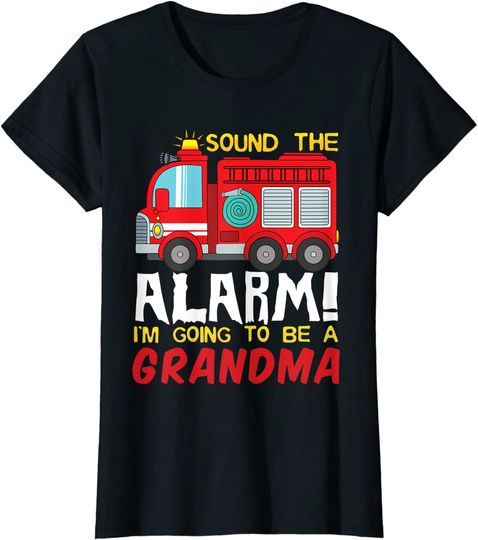 Discover T-shirt para Mulher Alarme Vou Ser Avó Presente de Revelar Gravidez