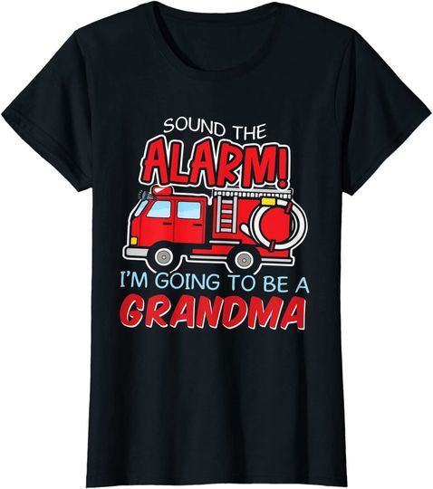 Discover T-shirt para Mulher Alarme Vou Ser Avó Revelar Gravidez