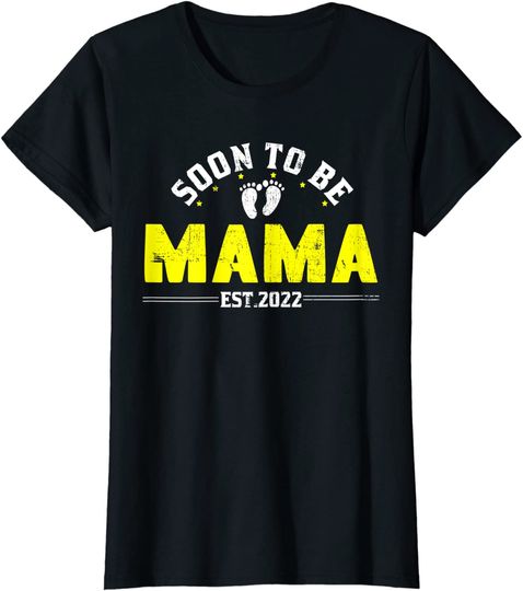 Discover T-shirt para Mulher Será Mamã 2022 Gravidez do Bebê Revela Camiseta