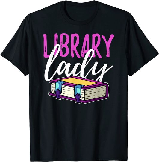 Senhora da Biblioteca | T-Shirt Camisete Manga Curta para Homem e Mulher