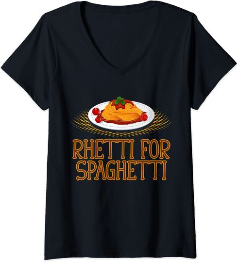 Discover Rhetti For Spaghetti | T-shirt de Mulher com Decote Em V