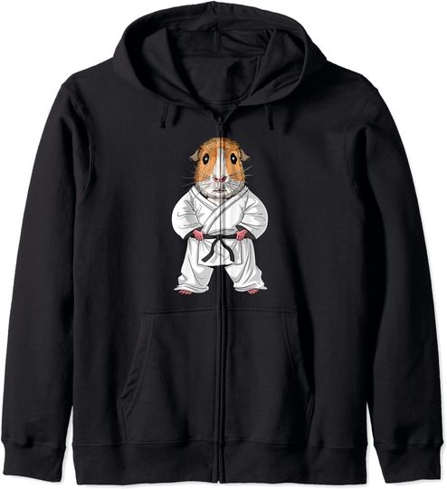 Discover Coelho Atleta de Judô Karatê Artes Marciais | Hoodie Sweatshirt com Capuz e Fecho-éclair para Homem e Mulher