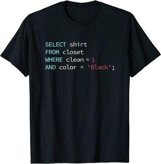 Discover T-shirt Camiseta Manga Curta para Homem e Mulher Programador de Tecnologia Informática Linguagens de Programação