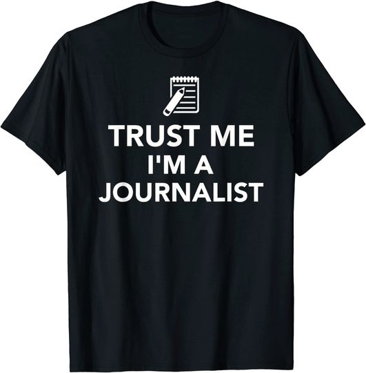 Discover T-shirt Manga Curta para Homem e Mulher Acredite, Sou Jornalista
