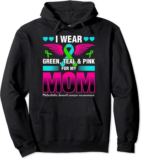 Discover Hoodie Sweater com Capuz Unissexo Presente Motivacional para A Mãe Conscientização de Cancro de Mama