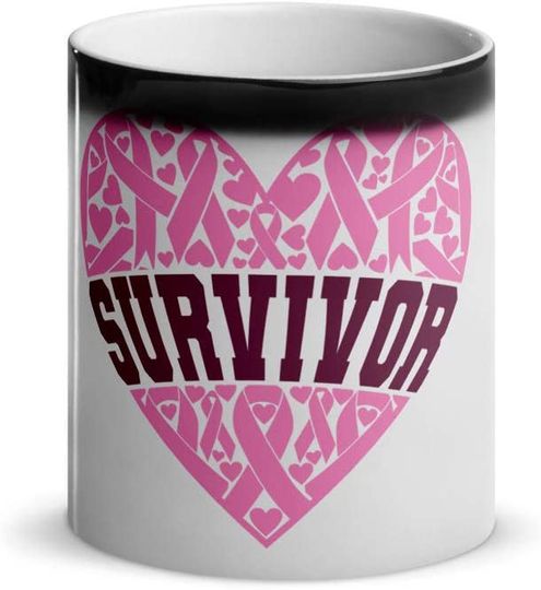 Discover Caneca de Cerâmica Clássica Mágica Survivor Cancro de Mama 325ml