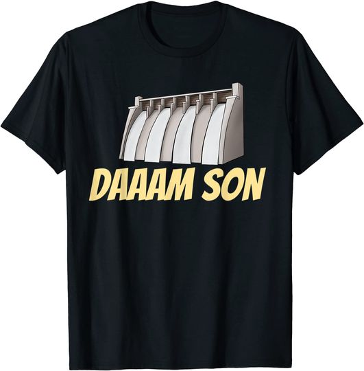 Discover T shirt Engraçada Hidroelétrico Daaam Son | Camisete Manga Curta para Homem e Mulher