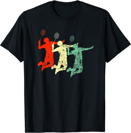 Discover Camiseta T-shirt Vintage Jogador de Badminton