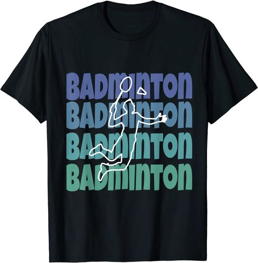 Discover T-shirt Camiseta Manga Curta para Homem e Mulher Presente para Amantes de Esportes Jogador de Badminton Desgin Transparente